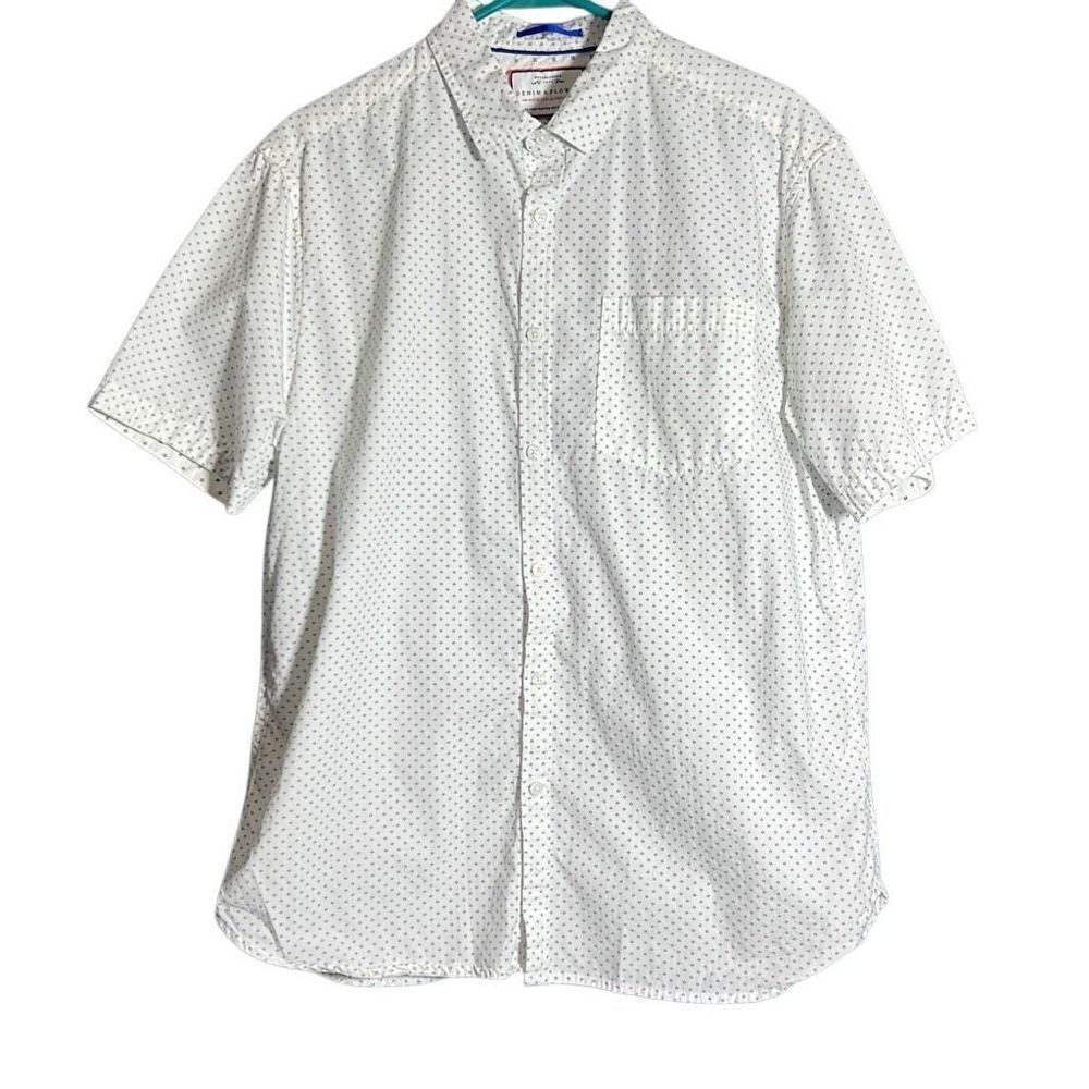 Denim & Flower Men’s Short-Sleeve Button-Up Shirt Slim Fit